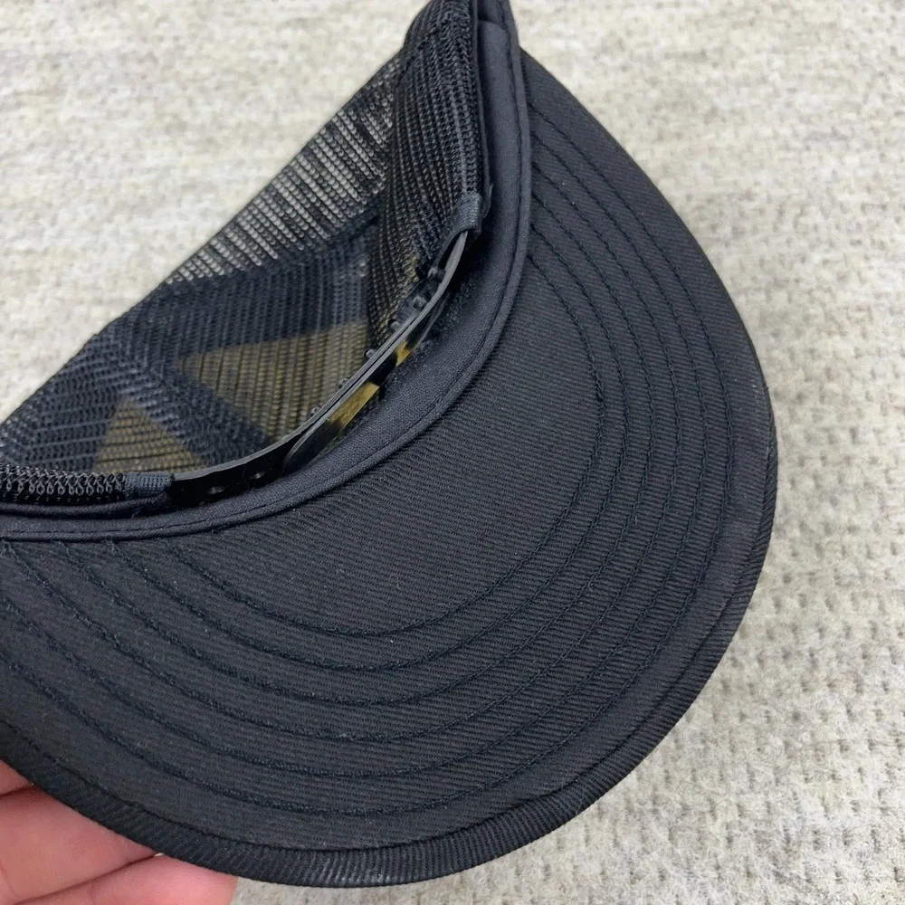 Vintage L&N Railroad Trucker Hat Cap Made In USA Railway Black‎ 80s Patch Trains